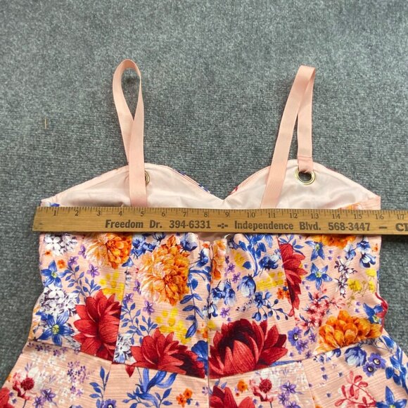 Guess Los Angeles Dress Womens 10 Pink Floral Print Cottagecore Fairy Sweetheart - Picture 13 of 13
